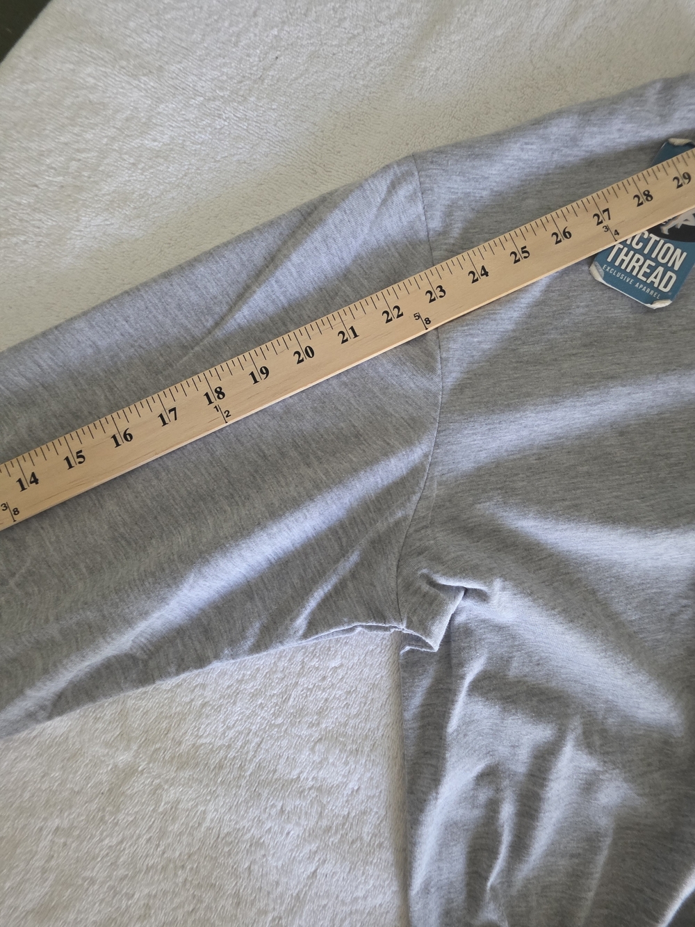 Men’s Long Sleeve Crew Neck Shirt - Heather Gray - Picture 5 of 6